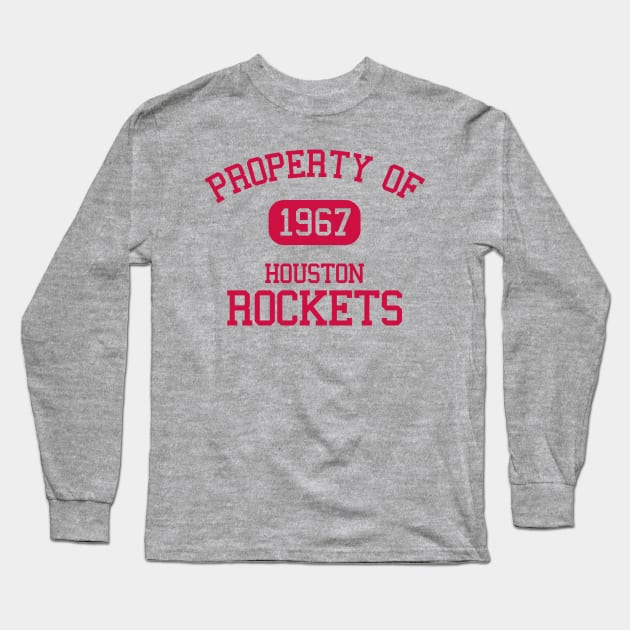 Property of Houston Rockets Long Sleeve T-Shirt by Funnyteesforme